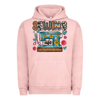 Pigment Salmon sewing life Urban Hoodie - Zillion Design Studio