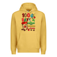 Antique Gold 100 days of coffee and chaos Premium Hoodie - texasbilliewilder