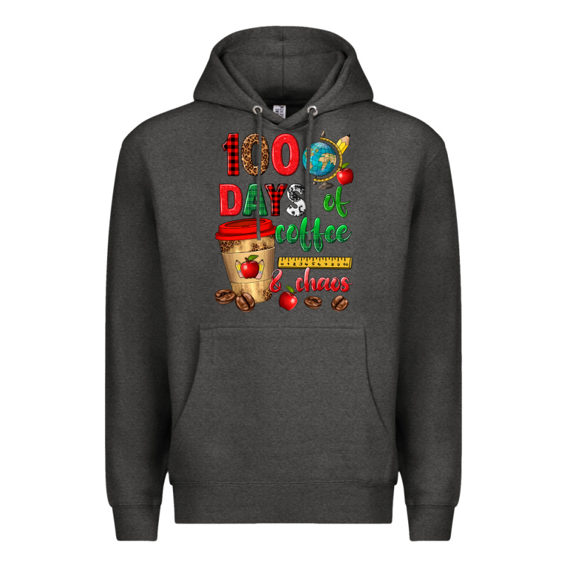 100 Days Of Coffee And Chaos Premium Hoodie by texasbilliewilder | Teevron