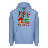 Colony Blue 100 days of coffee and chaos Premium Hoodie - texasbilliewilder
