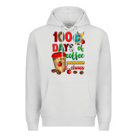 Dove Grey 100 days of coffee and chaos Premium Hoodie - texasbilliewilder