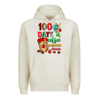Oatmeal Heather 100 days of coffee and chaos Premium Hoodie - texasbilliewilder