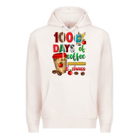 Pale Pink 100 days of coffee and chaos Premium Hoodie - texasbilliewilder