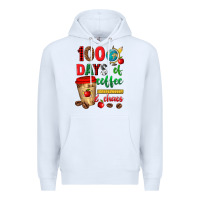 White 100 days of coffee and chaos Premium Hoodie - texasbilliewilder