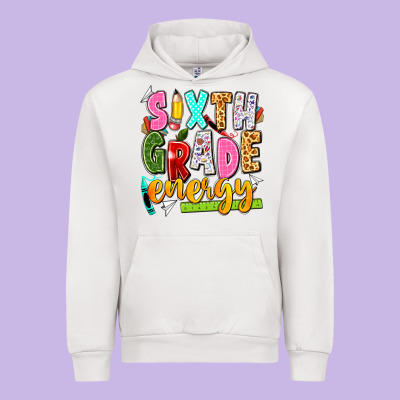 Sixth Grade Energy Urban Hoodie Designed By Texasbilliewilder