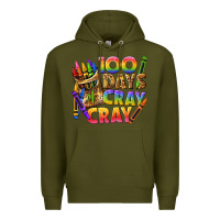 Army Green 100 days of cray cray tbw Premium Hoodie - texasbilliewilder