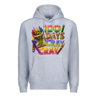 Heather Grey 100 days of cray cray tbw Premium Hoodie - texasbilliewilder