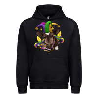 Black mardi gras baby cow Urban Hoodie - RanaPortraitStore