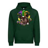 Forest Green mardi gras baby cow Urban Hoodie - RanaPortraitStore