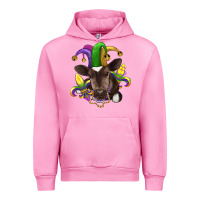 Fuchsia Pink mardi gras baby cow Urban Hoodie - RanaPortraitStore