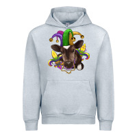 Heather Grey mardi gras baby cow Urban Hoodie - RanaPortraitStore