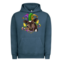 Pigment Midnight Navy mardi gras baby cow Urban Hoodie - RanaPortraitStore