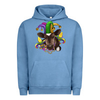 Pigment Pebble Blue mardi gras baby cow Urban Hoodie - RanaPortraitStore