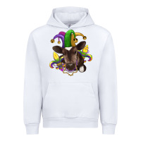 White mardi gras baby cow Urban Hoodie - RanaPortraitStore