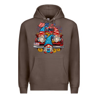 Coffee 4th of july gnomes farm truck Premium Hoodie - Zillion Design Studio