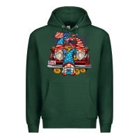 Sports Green 4th of july gnomes farm truck Premium Hoodie - Zillion Design Studio
