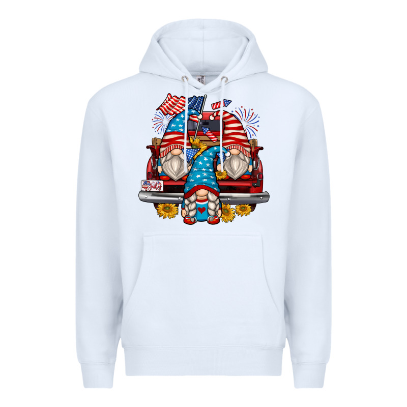 4th Of July Gnomes Farm Truck Premium Hoodie by Zillion Design Studio | Teevron