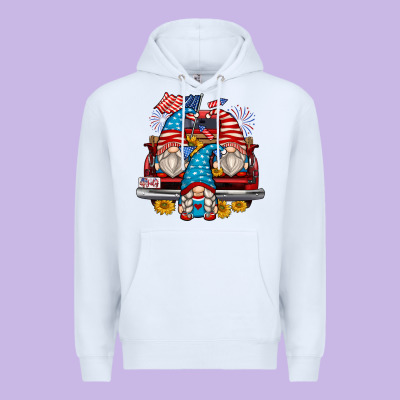 4th Of July Gnomes Farm Truck Premium Hoodie Designed By Zillion Design Studio