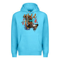 Ocean Blue wild and free Premium Hoodie - Zillion Design Studio
