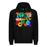 Black 100 days of school Premium Hoodie - texasbilliewilder