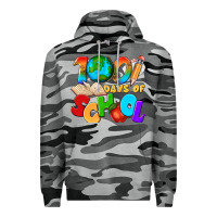 Slate Camo 100 days of school Premium Hoodie - texasbilliewilder