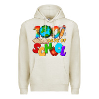 Oatmeal Heather 100 days of school Premium Hoodie - texasbilliewilder