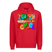 Red 100 days of school Premium Hoodie - texasbilliewilder