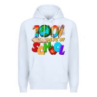 White 100 days of school Premium Hoodie - texasbilliewilder