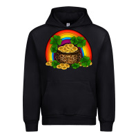 Black st patricks shamrock gold leopard rainbow Urban Hoodie - RanaPortraitStore