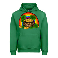 Emerald st patricks shamrock gold leopard rainbow Urban Hoodie - RanaPortraitStore