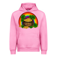 Fuchsia Pink st patricks shamrock gold leopard rainbow Urban Hoodie - RanaPortraitStore