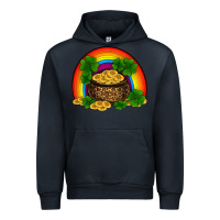 Navy st patricks shamrock gold leopard rainbow Urban Hoodie - RanaPortraitStore