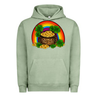 Pigment Oil Green st patricks shamrock gold leopard rainbow Urban Hoodie - RanaPortraitStore