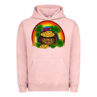 Pigment Salmon st patricks shamrock gold leopard rainbow Urban Hoodie - RanaPortraitStore