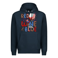 Navy red wine and blue Premium Hoodie - Zillion Design Studio