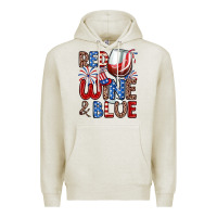 Oatmeal Heather red wine and blue Premium Hoodie - Zillion Design Studio