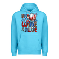 Ocean Blue red wine and blue Premium Hoodie - Zillion Design Studio