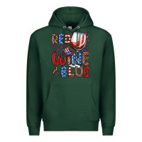 Sports Green red wine and blue Premium Hoodie - Zillion Design Studio
