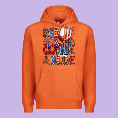 Red Wine And Blue Premium Hoodie Designed By Zillion Design Studio