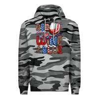 Slate Camo red wine and blue Premium Hoodie - Zillion Design Studio