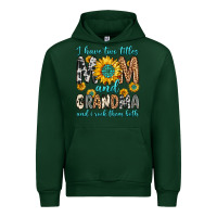 Forest Green i have two titles mom and grandma and i rock them Urban Hoodie - Zillion Design Studio
