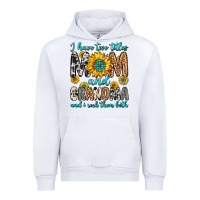 White i have two titles mom and grandma and i rock them Urban Hoodie - Zillion Design Studio