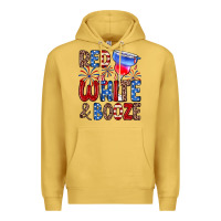 Antique Gold red white and booze Premium Hoodie - Zillion Design Studio