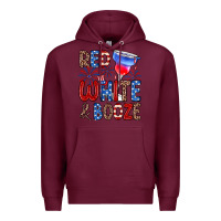 Burgundy red white and booze Premium Hoodie - Zillion Design Studio