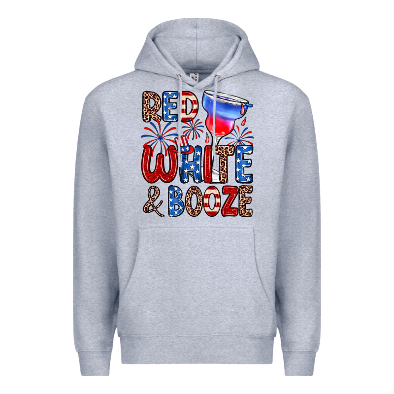 Red White And Booze Premium Hoodie by Zillion Design Studio | Teevron