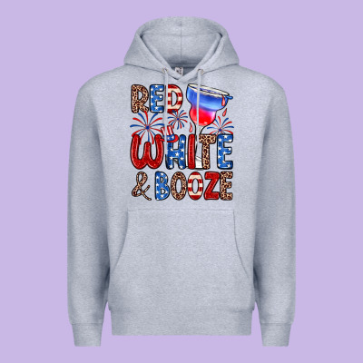 Red White And Booze Premium Hoodie Designed By Zillion Design Studio