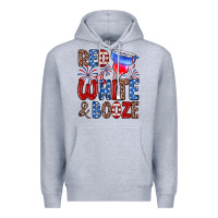 Heather Grey red white and booze Premium Hoodie - Zillion Design Studio