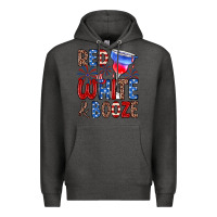Charcoal Heather red white and booze Premium Hoodie - Zillion Design Studio