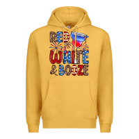 Mustard red white and booze Premium Hoodie - Zillion Design Studio