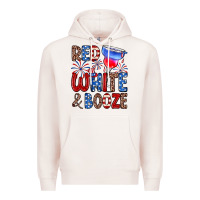 Pale Pink red white and booze Premium Hoodie - Zillion Design Studio